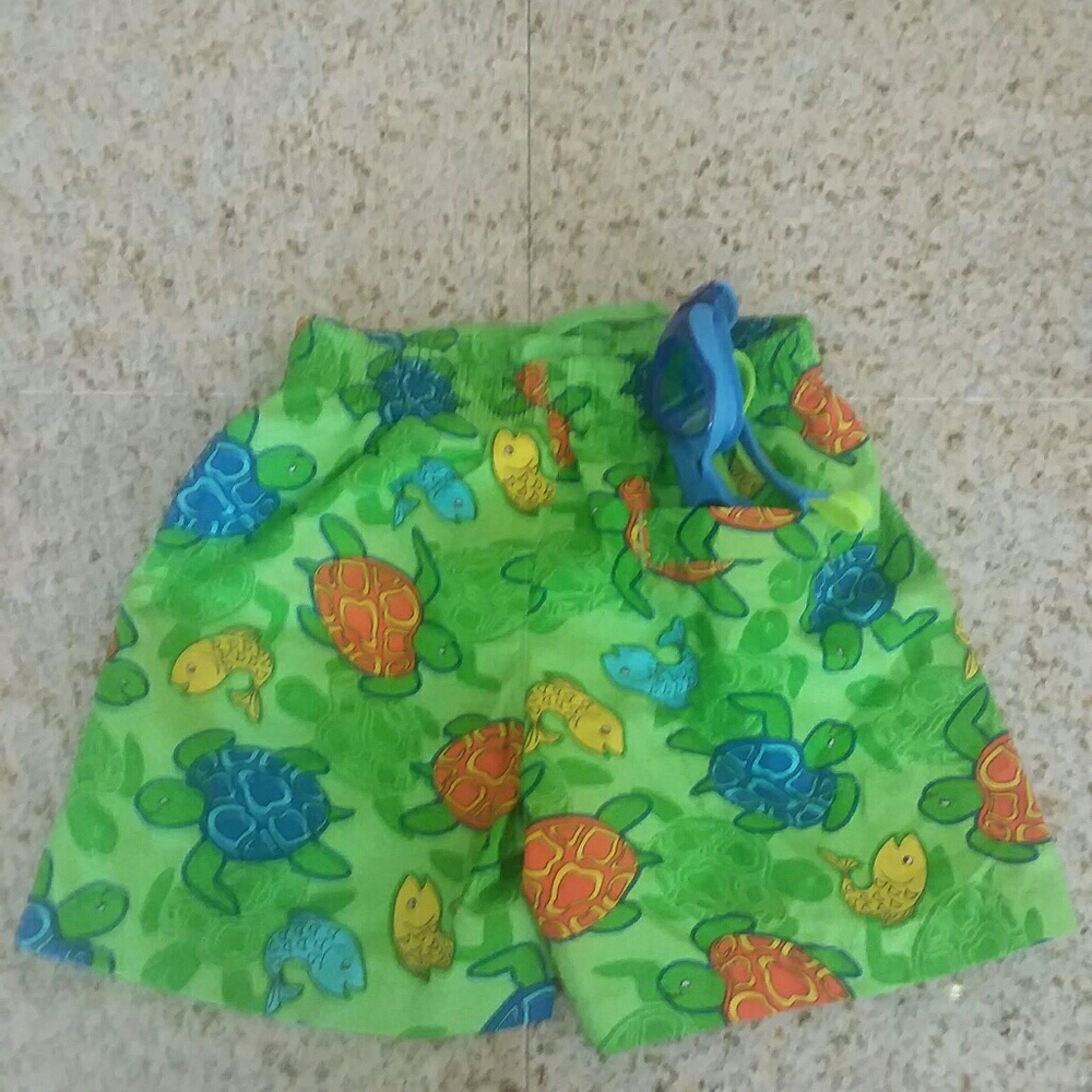 TURTLE SWIM TRUNKS FOR BOY'S Sz 9M